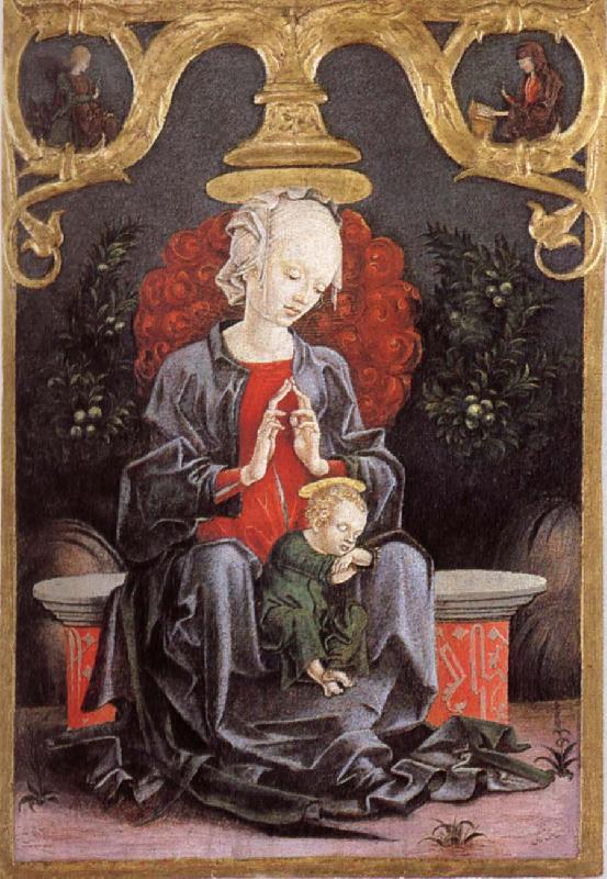 Cosimo Tura Madonna and child in a tradgard Norge oil painting art